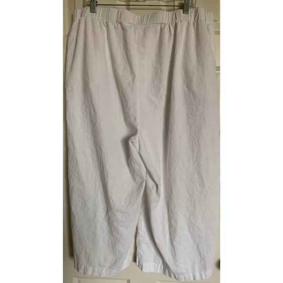 Cynthia Rowley White Linen Blend Wide Leg Pants Women’s Size 1X - Picture 2 of 4
